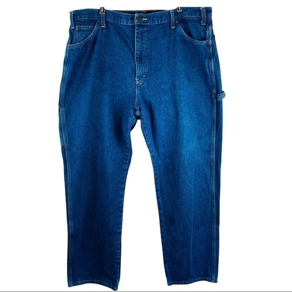 Dickies Carpenter Style Medium Wash Jeans 42x32 - Picture 1 of 12